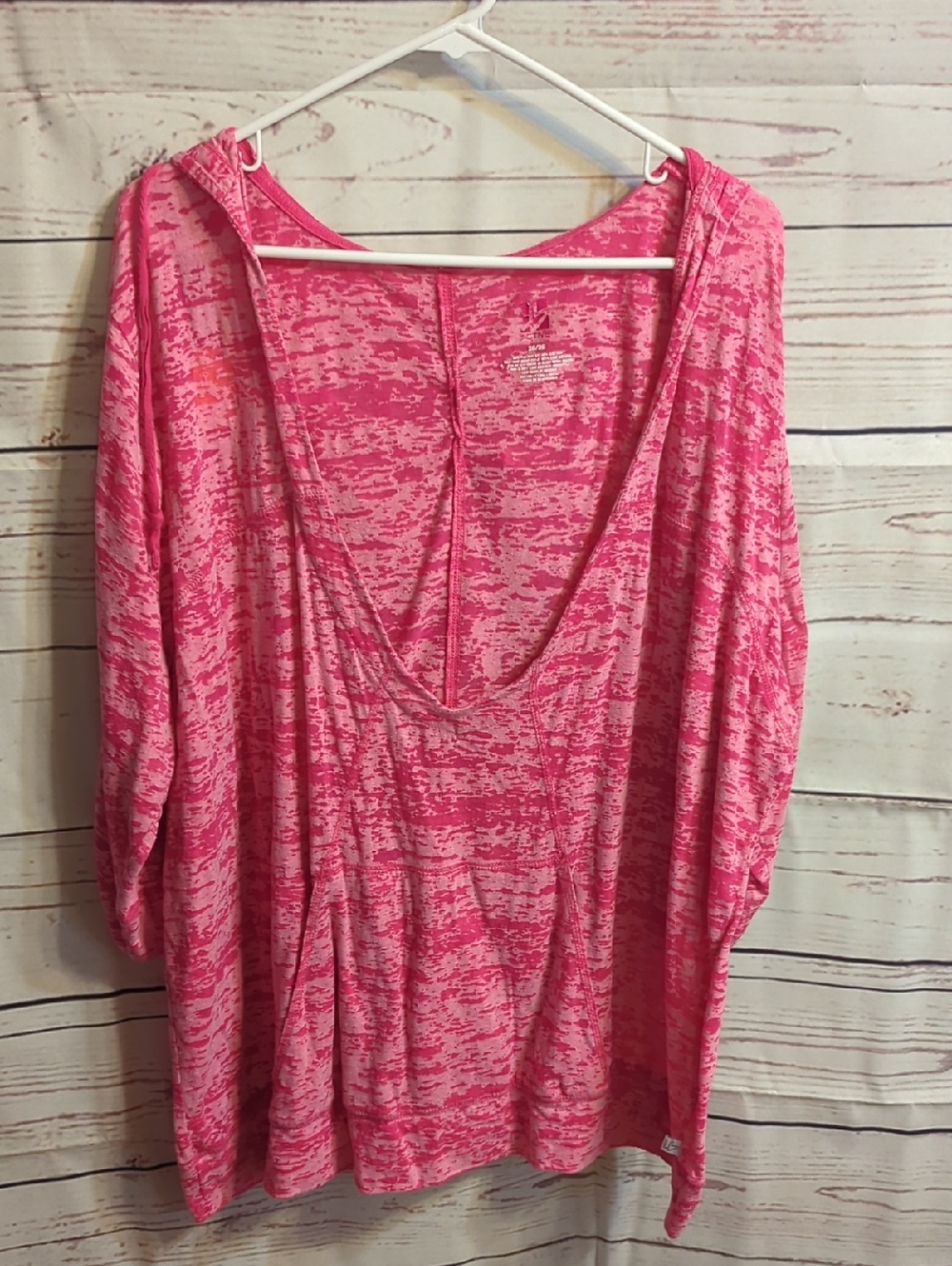 Active USA Pink Marled Scoop-Neck Tunic